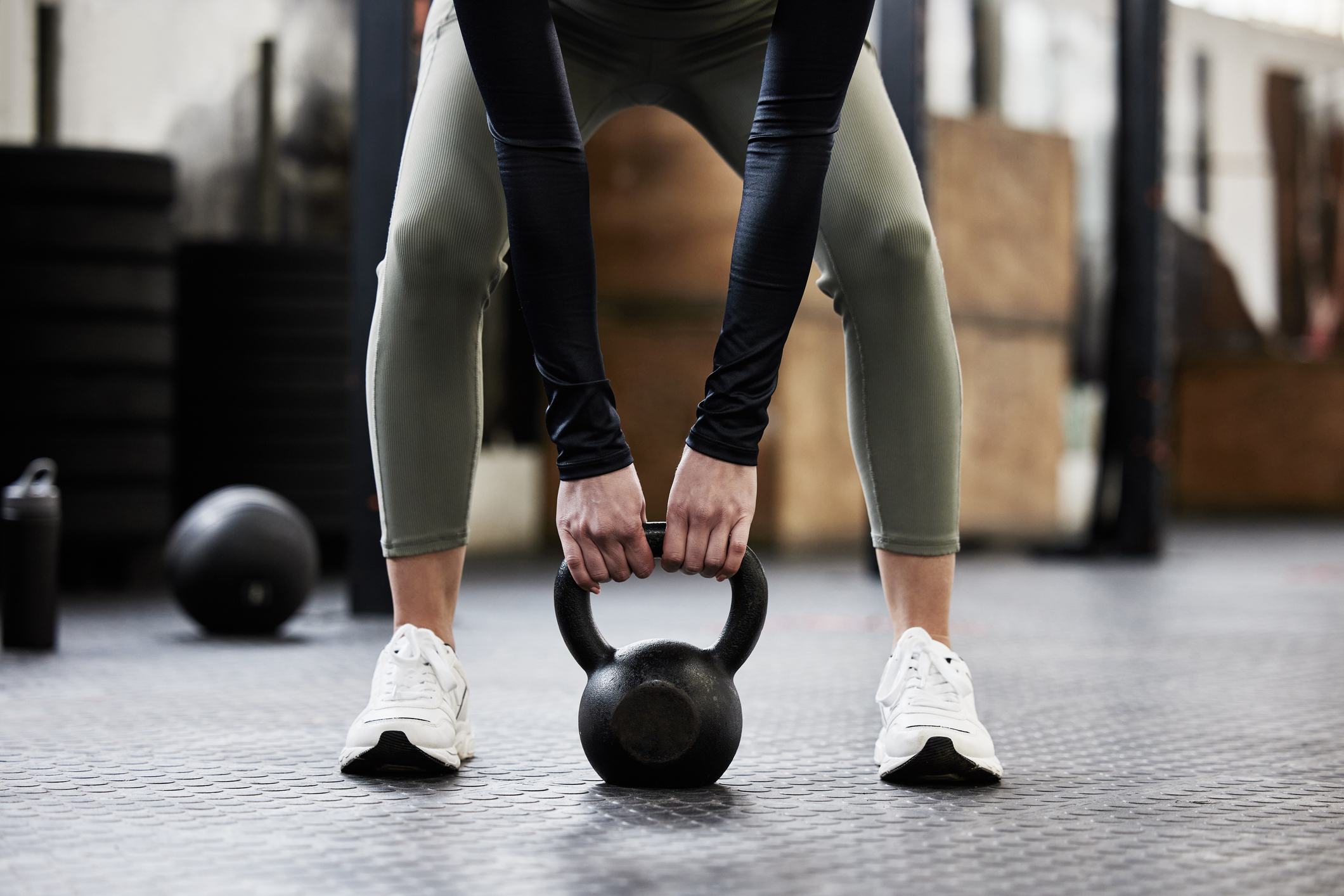 Learning to lift a kettlebell with good technique